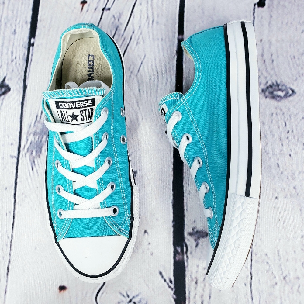 Converse All Star Low Tops Shoes Teal Kids Size 3